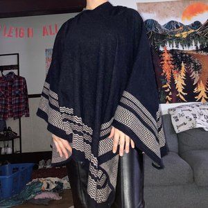Black Hooded Poncho